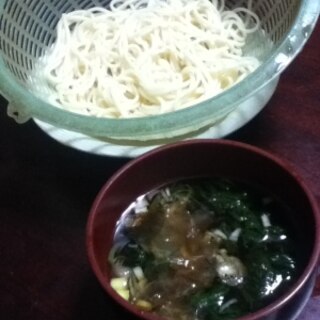 フキの葉のつけ汁deザルうどん